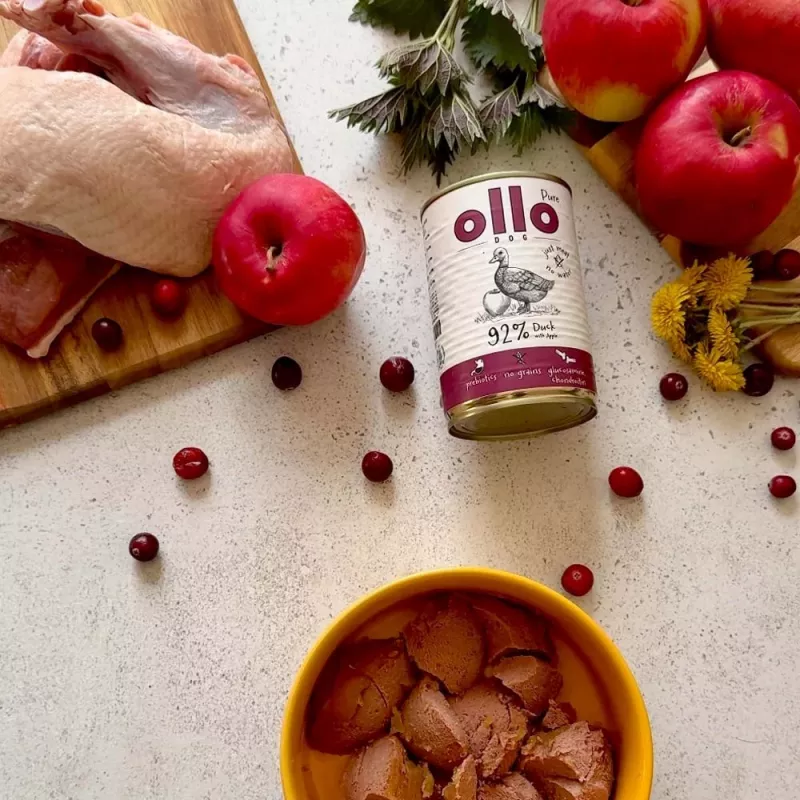 OLLO Pure Duck with apple - Nassfutter für Hunde - 400g