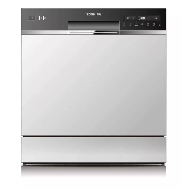 Geschirrspüler Toshiba DW-08T2EE(W)-PL, 8 Gedecke, Energieeffizienzklasse F, 49 dB, 55×59×50 mm