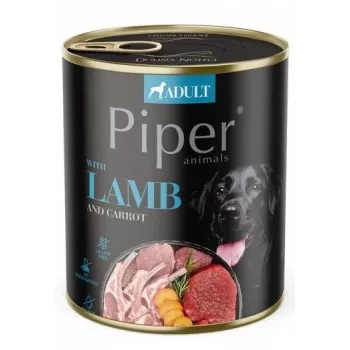 Nassfutter für Hunde Dolina Noteci Piper Lamm mit Karotte, Nassfutter für ausgewachsene Hunde, 800 g, 10% Protein, 7% Fett