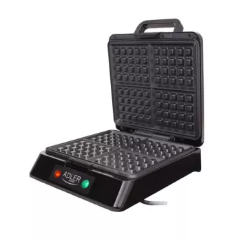 Adler AD 3036 Waffeleisen für 4 Waffeln Schwarz, Grau 1500 W