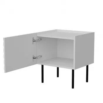 Nachttisch Cama LUCCA Nachtschrank 2 Stk. 47x40x52 cm weiß MDF/Spanplatte