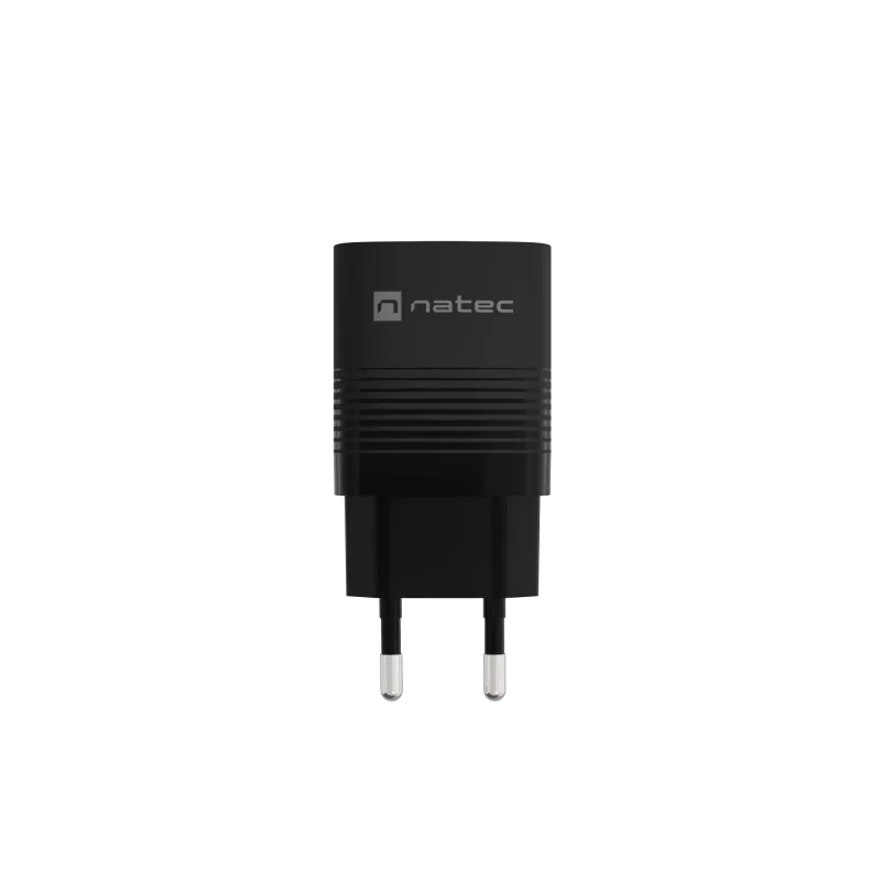 NATEC kabelgebundenes Ladegerät für Mobilgeräte NUC-2141, 30W, USB-C PD 3.0 + USB-A QC 3.0, 110–240V, schwarz
