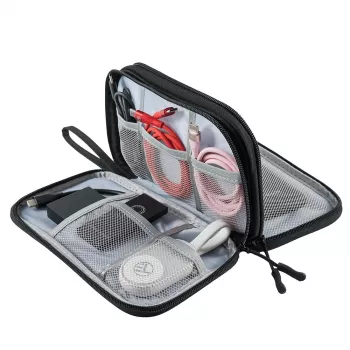 Kabel-Organizer-Tasche Tellur TLL193011 — kompakte Reisetasche für Ladegeräte, Kabel, Adapter, schwarz