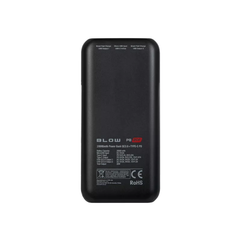 Power Bank 20000mAh QC+PD 20W + Lightning PB20E