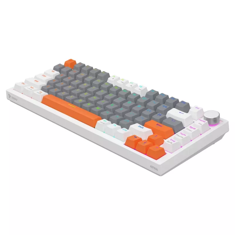 Savio ASTRAL WHITE JADE 3 COLOURS Tastatur Gaming USB QWERTY US International