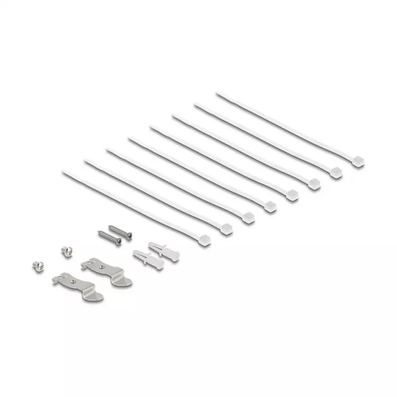 Patchpanel DELOCK Mini Desktop RJ45 8-Port Cat.6A geschirmt schwarz für Tisch, Wand oder Hutschiene