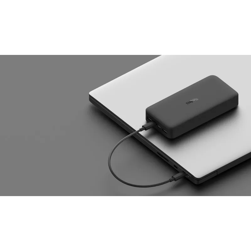Xiaomi Mi 20000mAh Redmi Power Bank: 2 USB-A-Anschlüsse, Schnellladung für zwei Geräte gleichzeitig, Dual Micro-USB/USB-C-Eingang, tragbarer Akku für Mobilgeräte