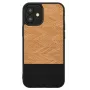 Schutzhülle Man and Wood für iPhone 12 mini Herringbone Nero Schwarz