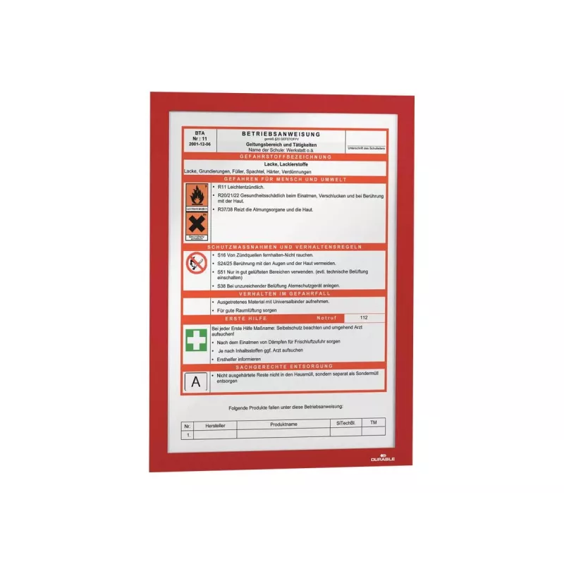 Magnetrahmen A4 Durable 4872-03 Rot
