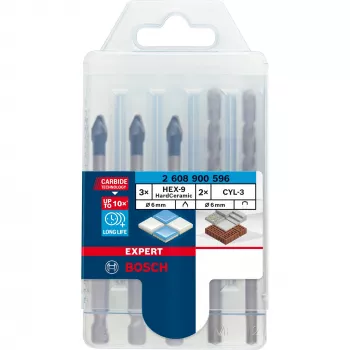 Bosch EXPERT HEX-9 HardCeramic Bohrerset 5 Stück