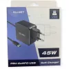 Netzteil ALLNET PSU-GaNPD-USB-F1C-45W 45W USB-C PD Ladegerät mit 2 m Kabel und EU-Stecker
