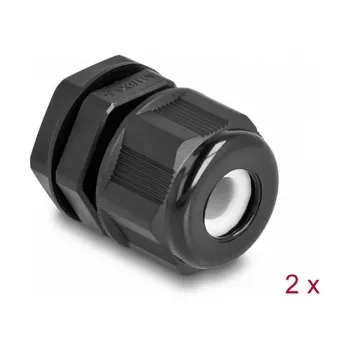 DeLOCK EX Kabelverschraubung M16 Schwarz 2 Stück Polyamid