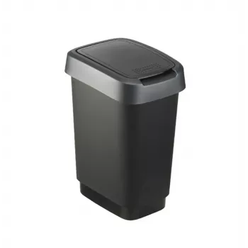 rotho Twist 25 L rechteckiger Aufbewahrungsbehälter aus Polypropylen – 25 L, 476×333×252 mm, schwarz