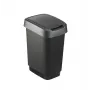 rotho Twist 25 L rechteckiger Aufbewahrungsbehälter aus Polypropylen – 25 L, 476×333×252 mm, schwarz