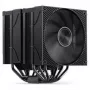 CPU-Kühler Jonsbo CA90 Dual-Tower mit 1×130 mm und 1×120 mm PWM-ARGB-Lüfter, schwarz