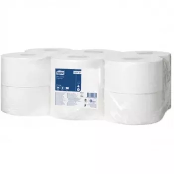 Toilettenpapier Tork Universal Mini Jumbo T2, 1-lagig, 240 m, Recycling-Tissue, grau, 12 Stück