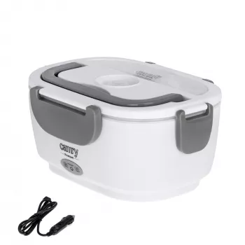 Camry | Elektrische Lunchbox DC12V und AC230V | CR 4483 | Fassungsvermögen 1,1 L | Material Kunststoff | Weiß/Grau