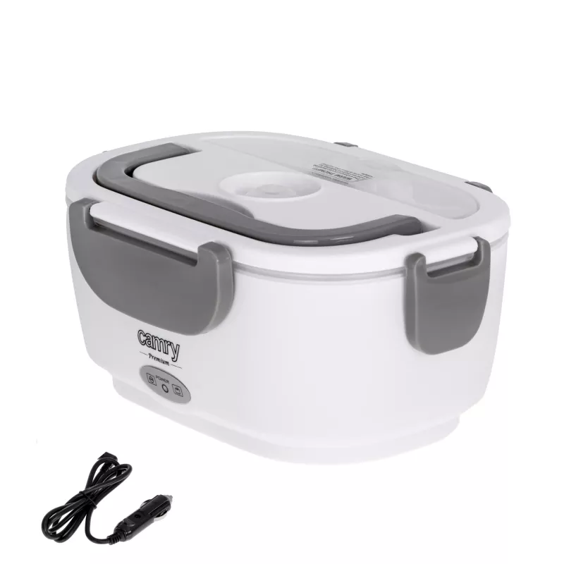 Camry | Elektrische Lunchbox DC12V und AC230V | CR 4483 | Fassungsvermögen 1,1 L | Material Kunststoff | Weiß/Grau