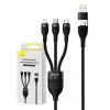 USB-Kabel Baseus CASS030101 1,2 m USB-A/USB-C USB-C/Micro-USB-B/Lightning Schwarz