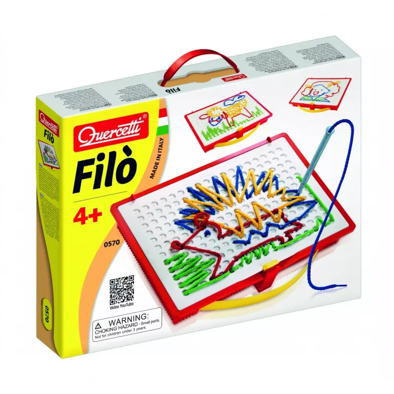 Quercetti 0570 Filo Stickschnüre Lernspielzeug, ab 4 Jahren, mehrfarbig