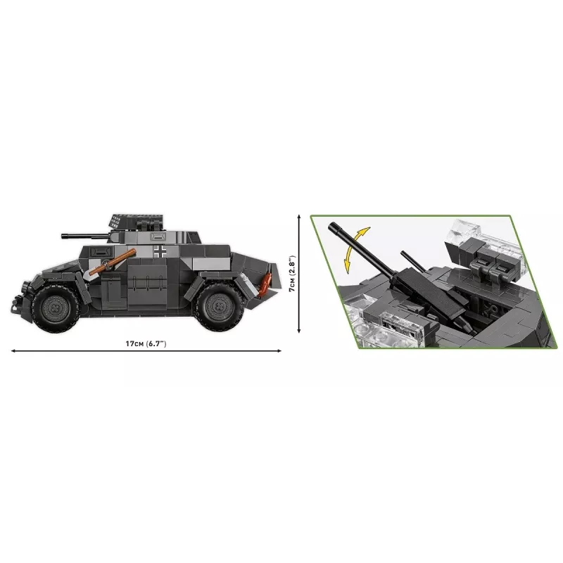 Cobi Blocks Sd.Kfz 222 Modellbausatz COBI-2657 — 502 Bausteine