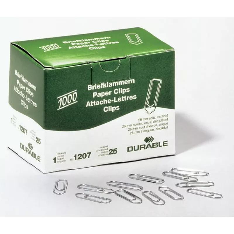 Metall-Büroklammern Durable 120725 1000 Stück