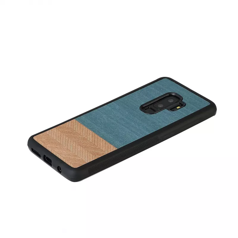 Smartphone-Hülle man and wood für Samsung Galaxy S9 Plus — Denim Schwarz