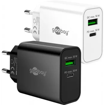 Goobay USB-C PD GaN Dual-Fast Charger (30 W) Weiß (75336)