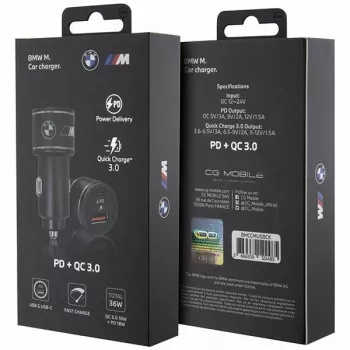 Auto-Ladegerät 20W PD-QC 3.0 Schnellladung schwarz