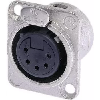 Neutrik NTR-NC5FDL1 - -30 - 80 °C - Schwarz - Silber - UL - UL 94 HB - EC 61076-2-103 - IP 40 - IEC 68-2-20 (NC5FD-L-1)