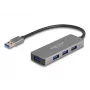DeLOCK 63171 USB Hub 3.2 Gen 1 Type-A 5000 Mbit/s Grau