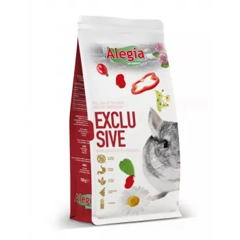 Alegia Komplett-Pelletfutter für ausgewachsene Chinchillas 700 g — Gemüsegeschmack, getreidefrei, sojafrei