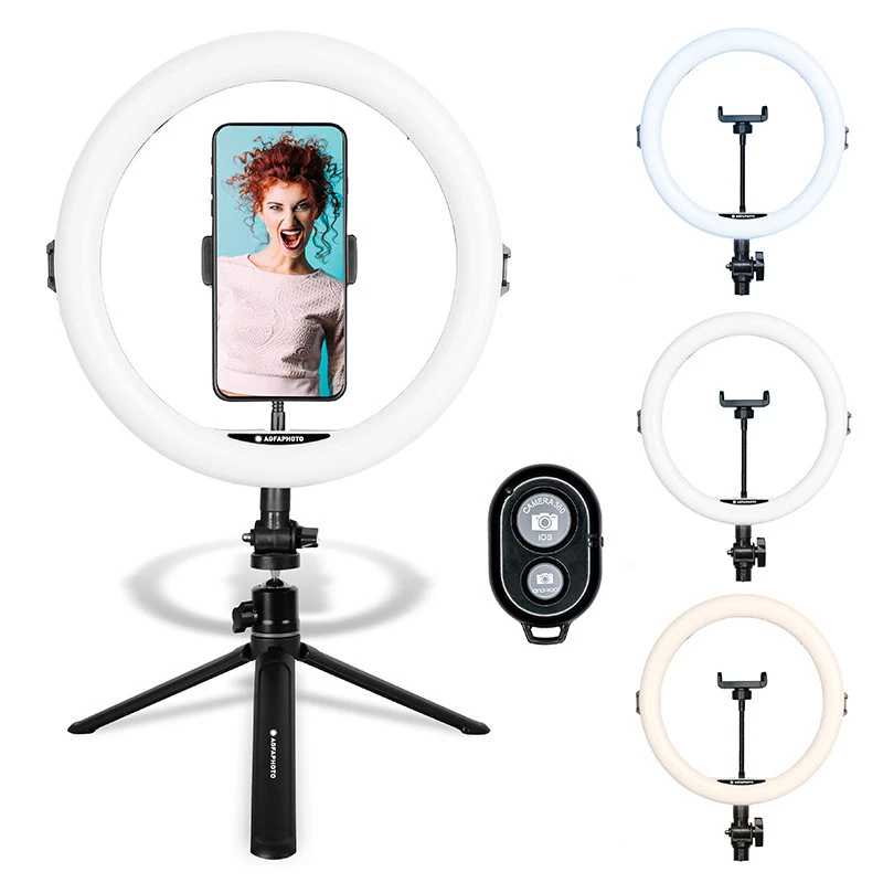 Agfa Arl11 Ring Light 120 LED Ring Vlog + Stativ + Fernbedienung