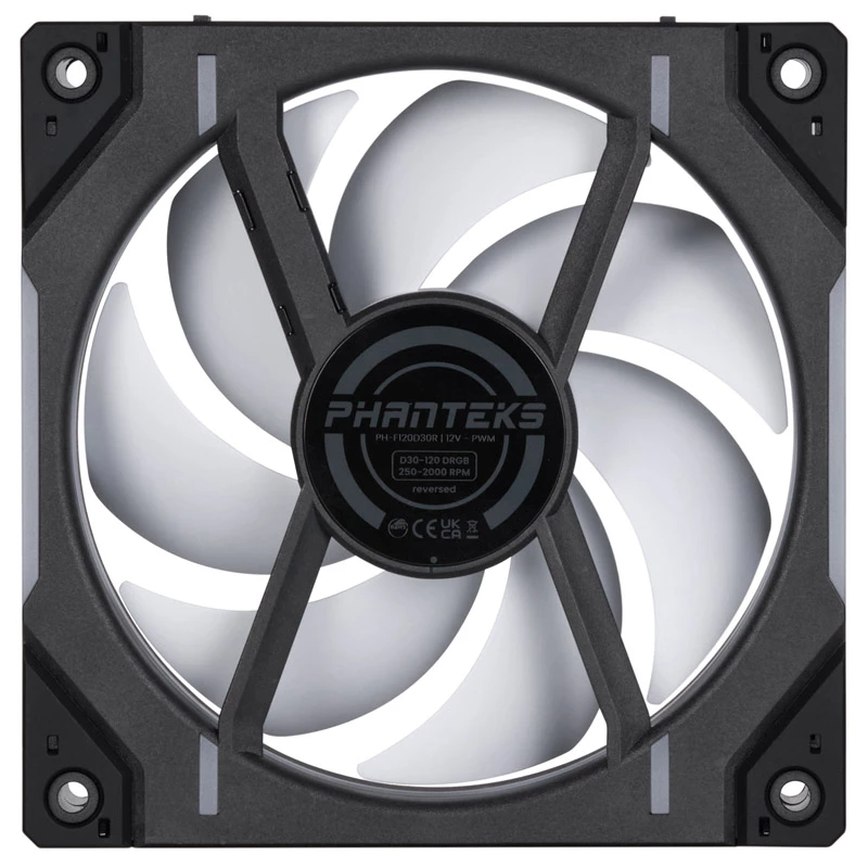 Phanteks D30-120 12cm Lüfter Schwarz 250-2000 U/min Fluiddynamisches Lager