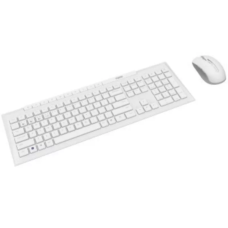 Rapoo 8210M Multimodus-Funk-Tastatur-und-Maus-Set, Weiß