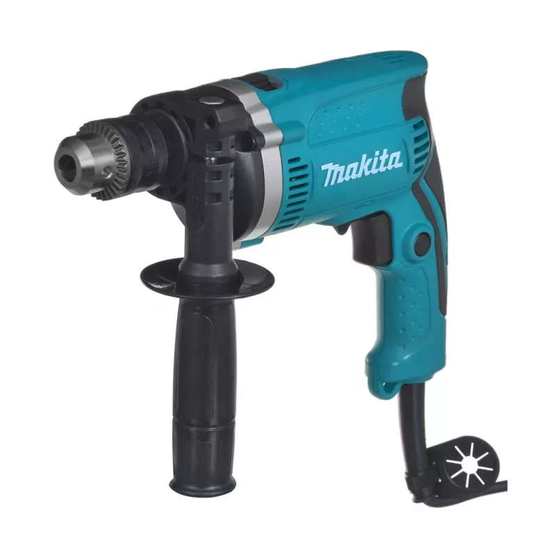 Makita HP1630K Bohrmaschine mit Zahnkranzbohrfutter 3200 U/min Schwarz, Blau 2,1 kg