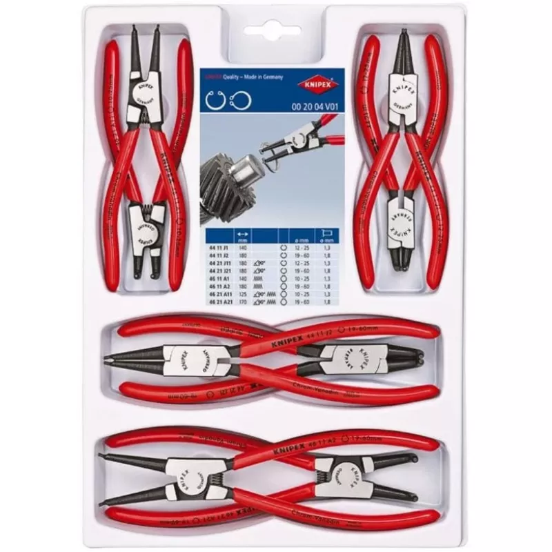 KNIPEX SICHERUNGSRINGZANGEN-SATZ 8-tlg.