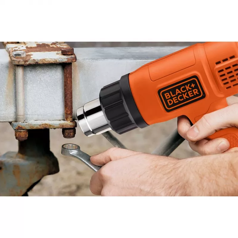 Heißluftpistole Black & Decker KX1650 — 1750 W, bis zu 600 °C, Luftstrom 570–740 l/min, 2 m Kabel, 600 g