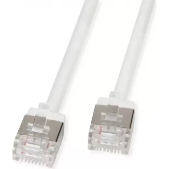 ROLINE U/FTP Patchkabel Cat.6A Ultra-kurzer RJ45 Weiß 5m - Netzwerk - FTP (21.15.4575)