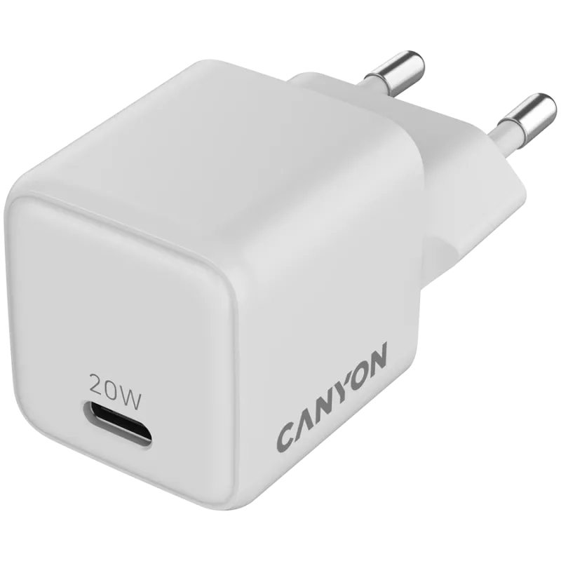 CANYON Ladegerät CU20C GaN 20W 1xPD EU Weiß