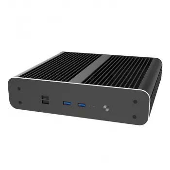 Computer-Gehäuse Akasa Euler CTX Lüfterloses Mini-Gehäuse Thin Mini-ITX – Schwarz