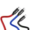 BASEUS Colorfone CAMLT-BSY01 USB-Kabel 1,2 m USB A 3 x USB C Schwarz, Rot, Blau