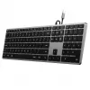 Satechi schlank W3 Tastatur USB-C mit Ziffernblock (Space Grau)