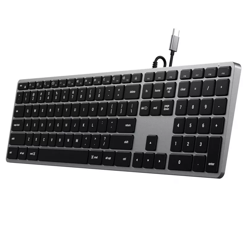 Satechi schlank W3 Tastatur USB-C mit Ziffernblock (Space Grau)