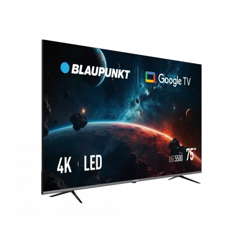 LED Smart TV BLAUPUNKT 75UGC5500S 75 Zoll UHD Google TV Schwarz, Energieklasse G