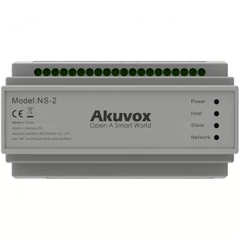 Akuvox NS-2 Netzwerk-Switch Fast Ethernet (10/100) DIN-Schiene Grau