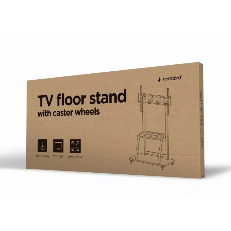 Gembird TVS-100F-01 Bodenständer für Displays 2,54 m (100) Schwarz