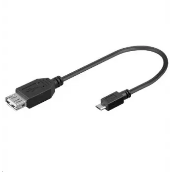 Microconnect USBABMICRO2 USB-Kabel USB 2.0 0,2 m USB A Micro-USB B Schwarz