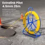 Extralink Pilot 4,5 mm 25 m | Kabelziehstab | Glasfaser GFK, Ø 4,5 mm, L 25 m, gelb