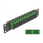 Glasfaser-Patchpanel DeLOCK 10 Zoll 12 Port SC Duplex grün 1U schwarz